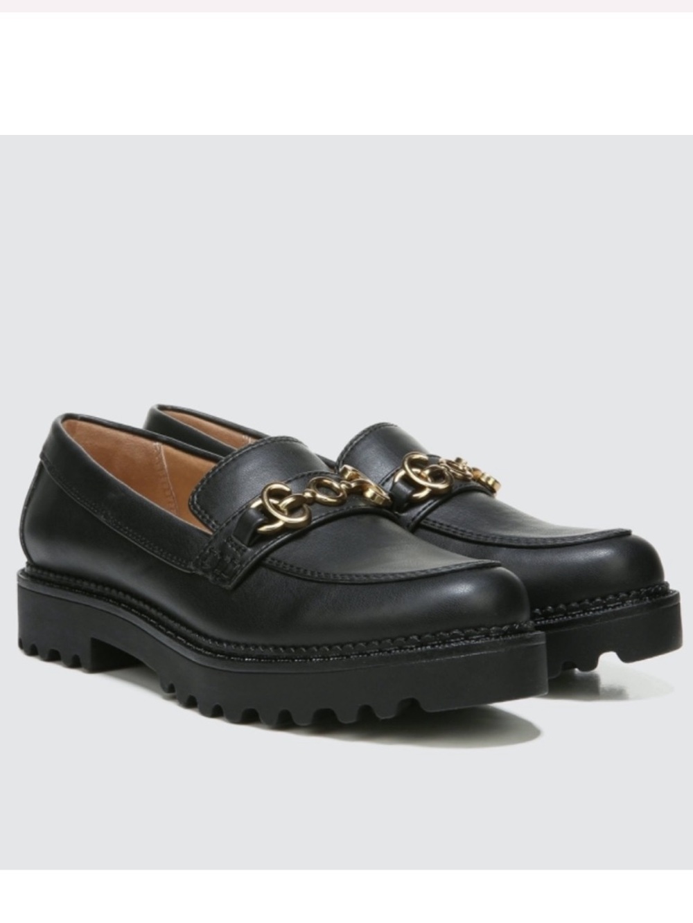 Circus by Sam Edelman Deana chunky black lug bit platform loafer flats